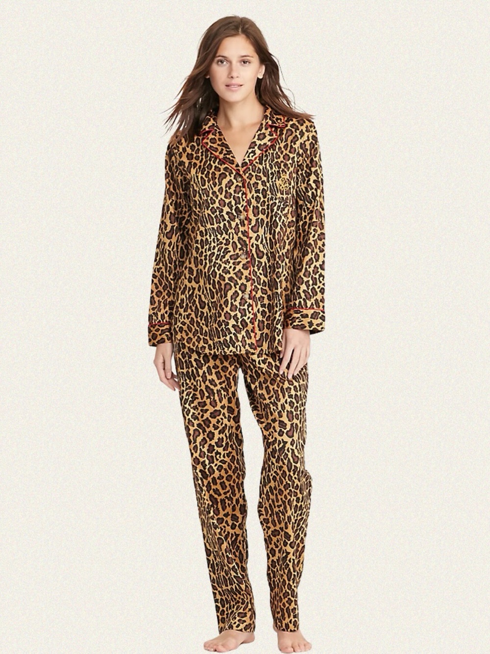 Lauren Ralph Lauren Leopard-Print Pajama Set